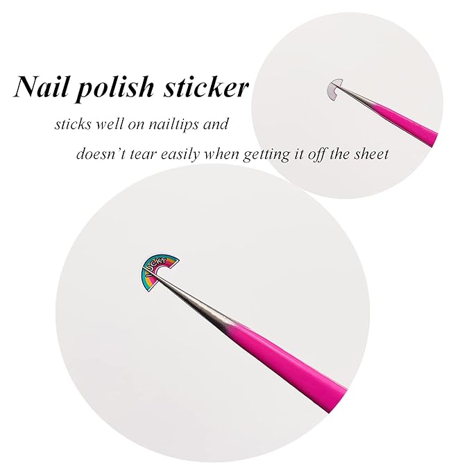 Cute Nail Stickers for Kids Including Animals Flowers Cloud Star Heart and More Self Adhesive Fingernail Decal Stickers for Little Girls Women Nail Art Decoration Fun (Pack of 9)