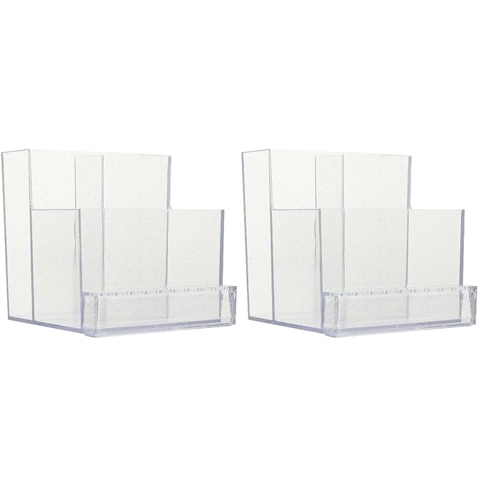 Beaupretty 2pcs Professional Nail Drill Bits Storage Box Plastic Organizer for Manicure Polishing Heads Neatly Displayed Base for Salon and Home Use
