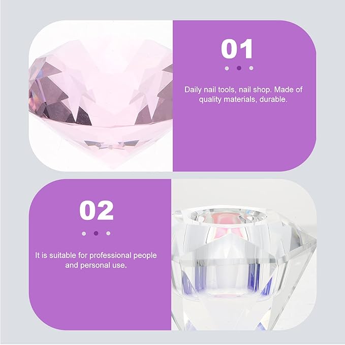 1pc Nail Art Crystal Cup Manicure Supplies Mixing Cups Nail Acrylic Powder Bowl Manicure Nail Art Bowl Nail Crystal Container Nail Liquid Bowl Manicure Powder Bowl