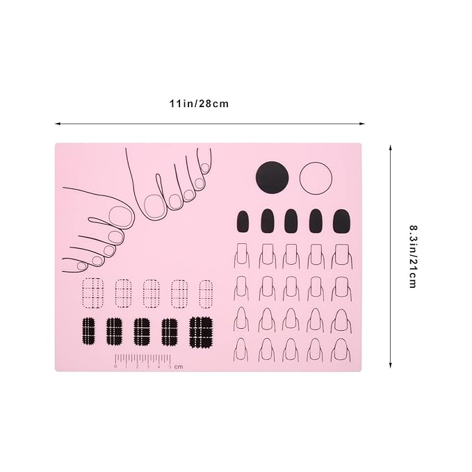 Nail Art Stamping Mat Workspace Stamping Plate Nail Polish Coloring Practice Pad Manicure Tools Nail Sticker Guide Transfer Table