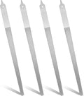 4PCS Diamond Deb Nail File,8 in Double-Sided Metal Nail File Men, Pointed Diamond Deb Nails Files, Suitable for Manicure, Pedicure, Salon Home Use, Silver