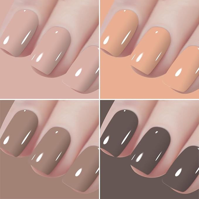 Vishine Gel Nail Polish Set - 45 Color Gel Nail Polish with Base Top Coat Lasting Nail Gel Polish Soak Off UV LED Gel Polish Manicure Kit 48Pcs 8ml