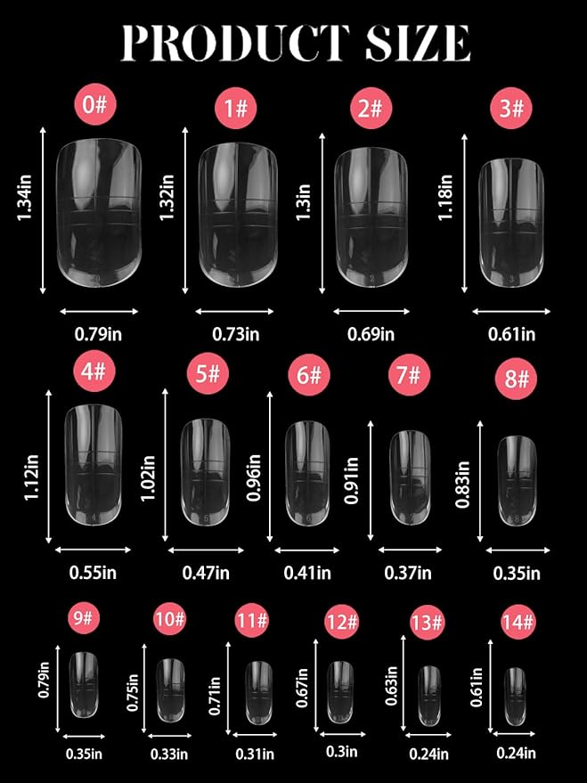 300 Pcs 15 Sizes Polygel Toenail Forms for Extention Full Cover Toes Dual Forms for Polygel Acrylic Poly Gel Nail Forms Reusable Toe Nail Tips Mold