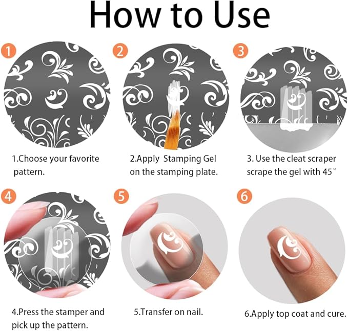 PH PandaHall 3pcs Swirl Pattern Nail Art Templates, French Nail Stamping Plate 52 Patterns Plant Floral Nail Art Stencils Stainless Steel Stamping Plates for Nail Design Print Manicure Salon Spring