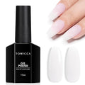 TOMICCA Milky White Gel Nail Polish, Nude Gel Polish Translucent Jelly Gel Polish Natural Color Soak Off UV White Gel Nail Polish for French Manicure