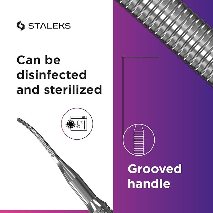Staleks Pro Pedicure Toenail File Expert 60 Type 4 – Dual-Ended Narrow Ingrown Nail File – Stainless Steel