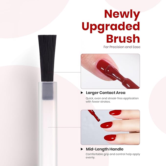 Beetles Red Gel Polish - Scarlet Confidence 15ML/0.51Fl Oz, Hema Free Red Gel Nail Polish, Same Color Same Bottle, Soak Off UV LED Lamp Nail Art, Long-Lasting Manicure Salon DIY Home