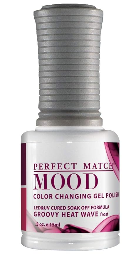 LeChat Perfect Match Mood Gel Polish, Groovy Heat Wave, 0.500 Ounce (MPMG01)