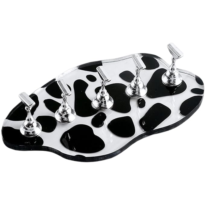 1Set Acrylic Nail Stand Nail Holder for Painting Nail Durable Alloy Nail Holder Nail Display Stand Nail Practice Nail Tip Stand Highly Magnetic Nail Art Tools DIY for Homes and Salons