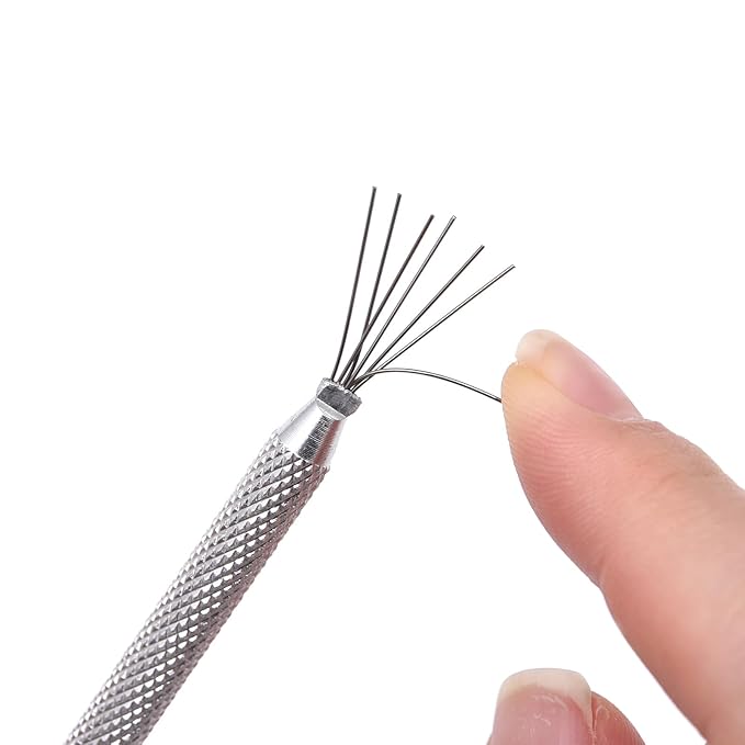 3Pcs 7-pin Nail Liner Tool Nail Art Pen Bendable Ultra-thin Stripe Nail Brush, Drawing Dotting Sculpting Manicure Styling Tool, for Home DIY Nail Salon (3PCS)