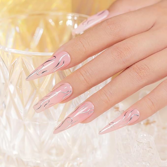 RARJSM Metallic Painting Gel Nail Polish Silver Chrome 3D Metal Painted Drawing Gel Polish 8ml Liquid Mirror Effect Glossy Shine Soak Off Curing Need Home Salon DIY Nail Art Liner Design Manicure