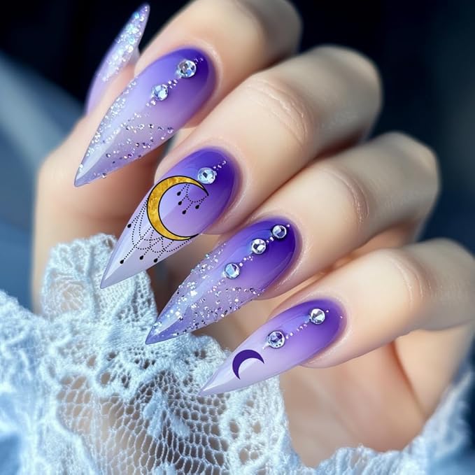 PH PandaHall 2pcs Star Moon Pattern Nail Stamp Plate 170 Patterns Sun Moon Phases Theme Print Art Template Stainless Steel Nail Image Plate Starry Nails Stencil Set for Women 5.7x3.7 inch