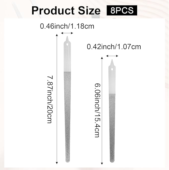 4 Pcs Diamond Deb Nail File Metal Nail File, Stainless Steel Buffers with Sharp Pointed Tip for Natural Nails Double-Sided Manicure Pedicure Toenail Tools for Salon and Home
