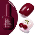Beetles Burgundy Red Gel Polish-15ml Burgundy Dark Red Gel Nail Polish UV LED Nail Lamp DIY Wine Color Nail Art Design Gift for Women