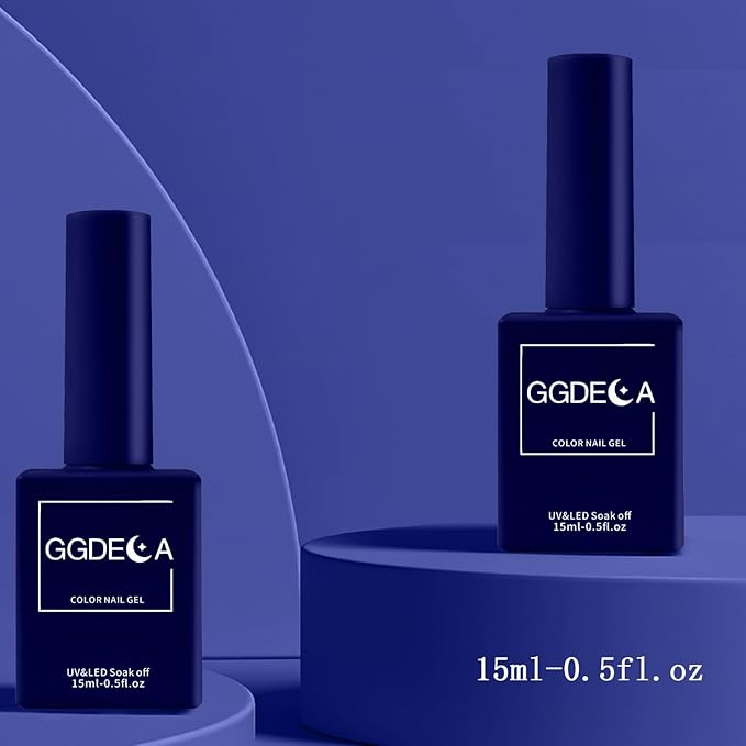 15ml Royal Blue Gel Nail Polish, Dark Blue Gel Polish, Navy Color Same Color Same Bottle, Deep Cobalt Colour High Gloss U V Soak Off Nail, DIY Sparkle Manicure Salon
