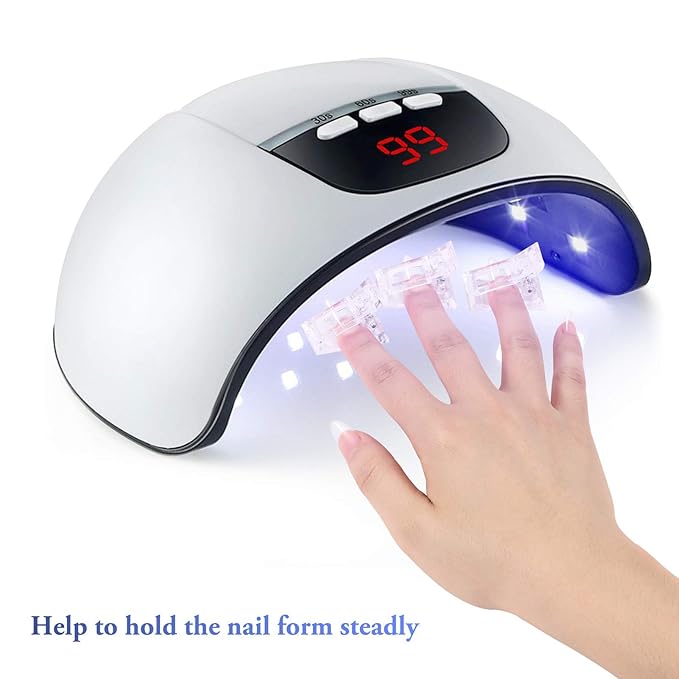10 Pcs Poly Gel Quick Building Nail Tips Clips Transparent Finger Extension UV LED Builder Nail Tips Clip with 1 Pc Acrylic Nail Tips Clipper Trimmer Cutter for Quick Building DIY Manicure