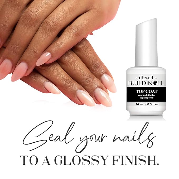 IBD Building Gel, Hard Gel Nail Extension, Soak-Off UV/LED Finish, Nail Strengthener Polish, Top Coat 0.5 fl oz