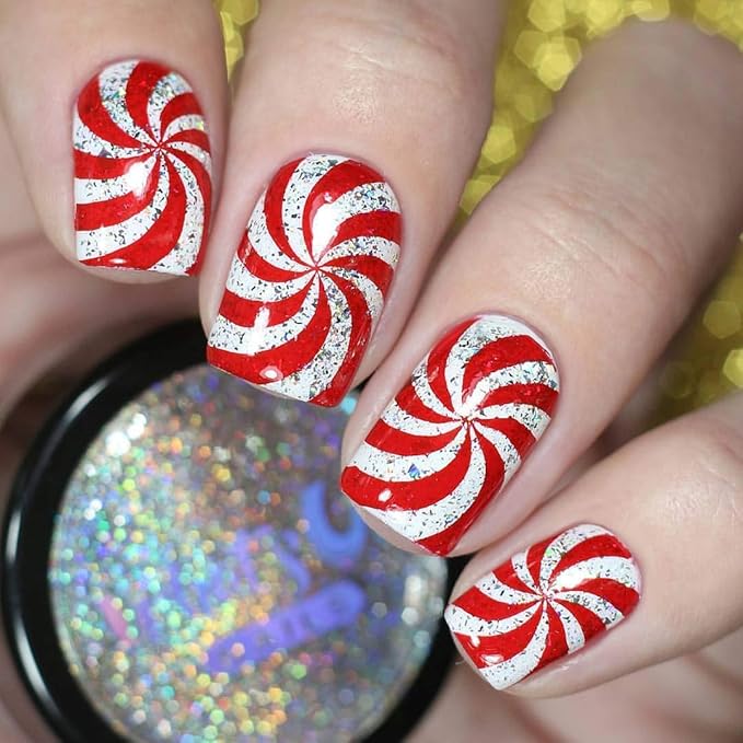Whats Up Nails - B003 Sweater Weather Stamping Plate for Christmas Winter Nail Art Design