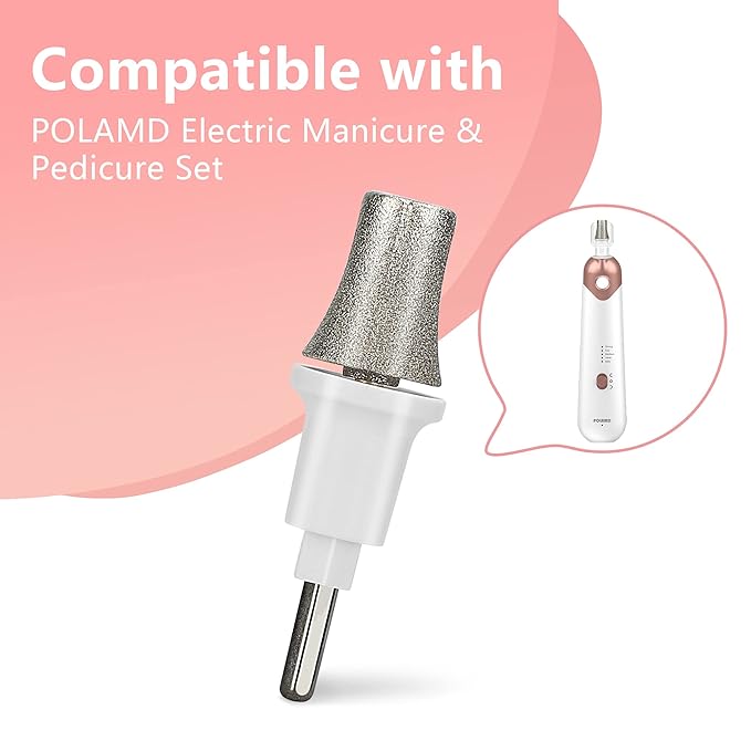 Sapphire Callus Sander, Nail Drill Bit for POLAMD Professional Manicure Pedicure Set for Removing Calluses and Dead Skin on Hands, Feet and Heel(Device not Included)