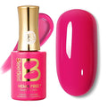 Beetles Raspberry Gel Nail Polish - Raspberry Kiss Hema Free Hot Pink Gel Polish, 15ML/0.51Fl Oz Same Color Same Bottle, Soak Off UV LED Lamp Neon Pink Nails, Spring Summer Nails Art Manicure Salon