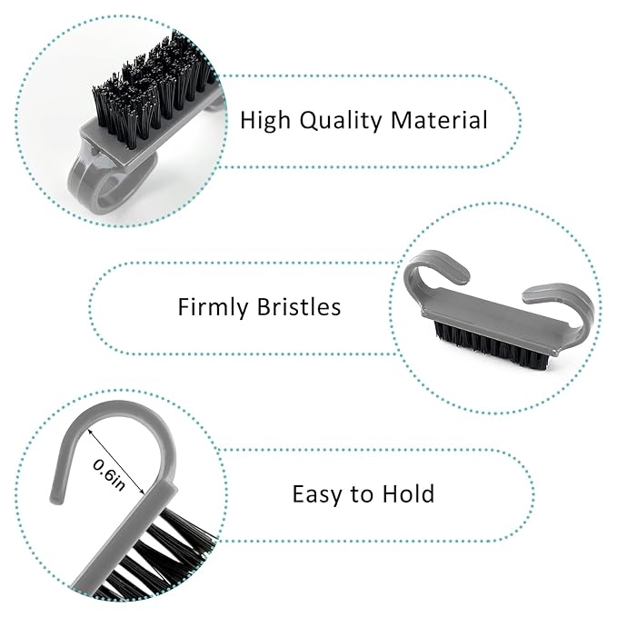 24 Pack Travel Size Nail Brushes, Colorful Handle Grip Nail Brushes, Mini Hand Scrub Cleaning Brush or Nails and Toes, Women Men