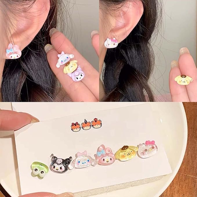 70Pcs Kawaii Nail Charms Set, 3D Cartoon Colorful Nails Accessories for DIY Nail Art, Y2k Resin Rhinestones Nail Decorations (70P)