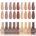 JR 9pcs 15ml Nail Gel Polish Set Earth Tone Series Gel Polish Kit UV LED Soak Off Polish Home DIY For Women Gifts B Model