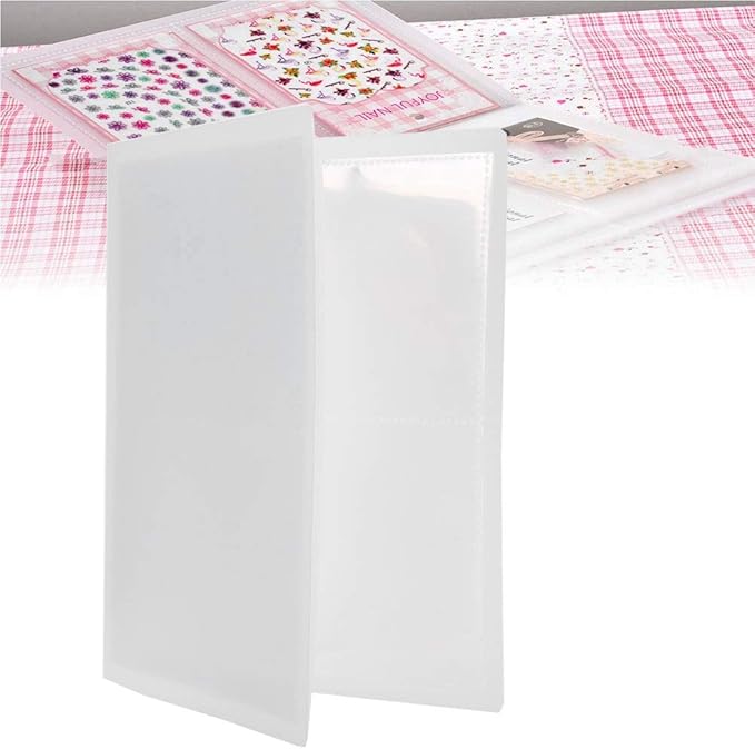 20Pages/80Slots Nail Stamping Plate Holder Case Nail Sticker Decal Collecting Albums Storage Holder Nail Art Display Showing Book Cont Stamp Bag Organizer