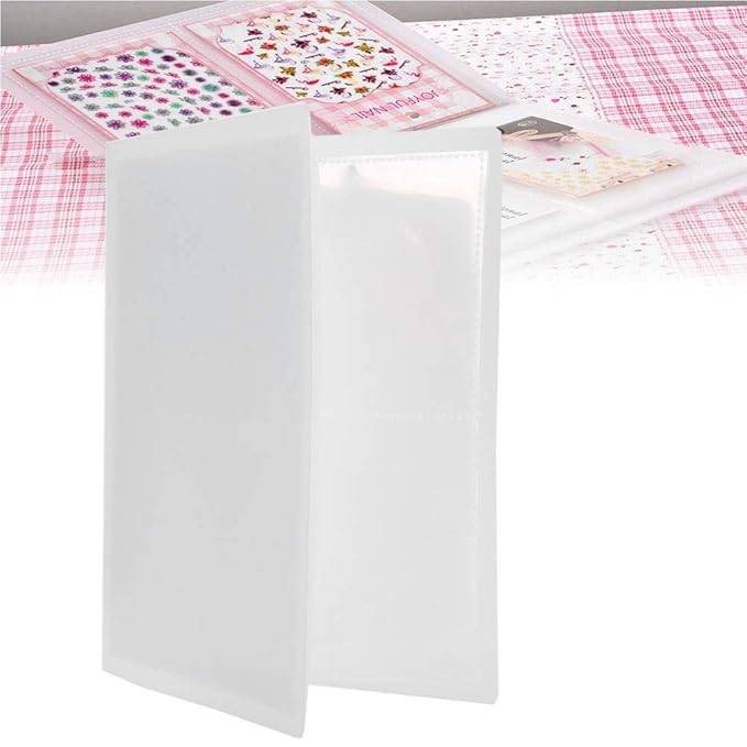 20Pages Stamp Bag Organizer Stamping Plate Holder Case Nail Sticker Decal Collecting Albums Storage Holder Nail Art Display Showing Book
