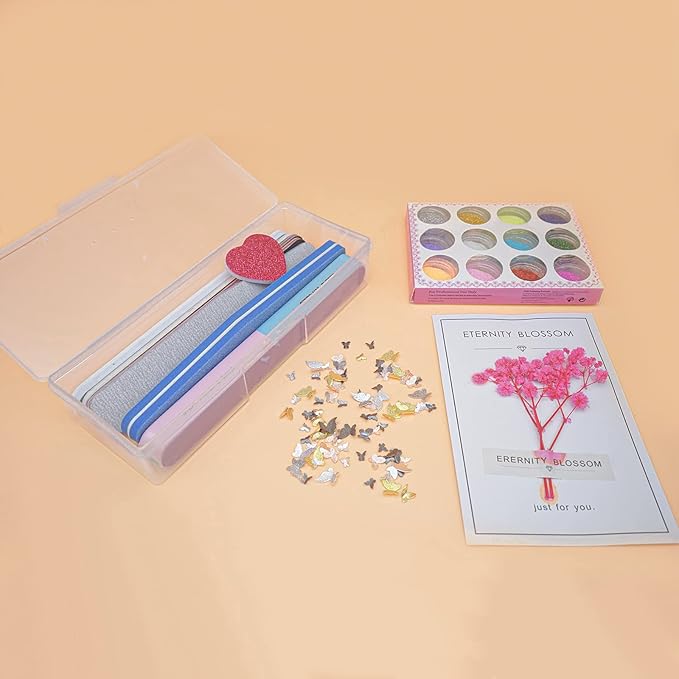Clear Manicure Tool Box, Personal Nail Box Storage Case for Organizing, Plastic Nail Tool Box for Manicure Pedicure Kit (6pcs)