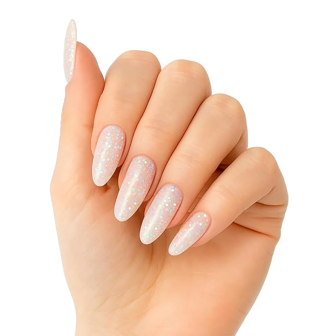 PINK MASK Easy Gel 2oz 60g- Sparkly White, Professional Builder Enhancement Gel-Quick Nail Extension for Beginner DIY, Nail Strengthener-Long Lasting-Salon Quality-Thickening Solution