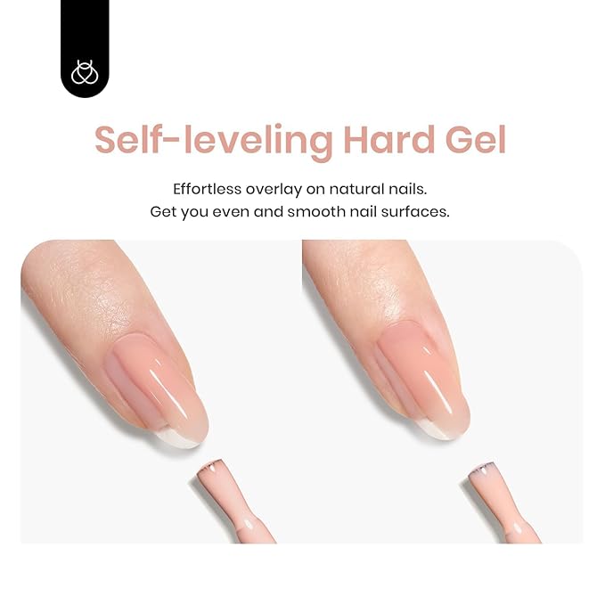 Beetles Builder Gel Set, 6 Colors 7 in 1 Clear Nude Pink Brown Strengthener Gel for Nail Extension & Building Apex Friendly for Beginner Women,UV & LED Lamp Needed