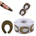 500Pcs Nail Forms for Acrylic Nails Thick Nail Art Tips Extension Forms Golden Color Durable Acrylic Nail Paper Forms for Gel Nail C Shape Stickers with Numbers Marked