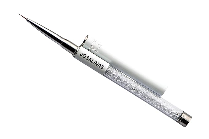 Nail Brushes Art Pen 2PCS, Gel Polish Painting Tools with Nail Extension Gel Builder, Salon at Home DIY Manicure (White-Liner#7mm)
