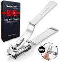 Swissker by Swissklip Nail Clippers for Men & Women | Finger Nail Clippers for Adult with 360 Degree Rotating Head I Fingernail Clippers for Women I Surgical-Grade Stainless Steel Material