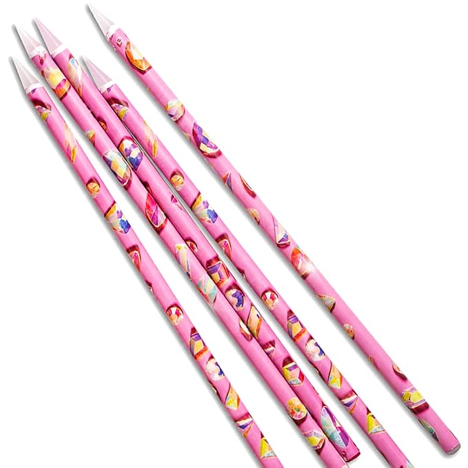 5pcs Nail Dotting Rhinestone Picker Tool, Self-Adhesive Wax Pencil for Rhinestones Nail Charms Gems, Nail Art Tools Diamond Art Accessories,Wax Pen Diamond Painting Tools for Bedazzler Bedazzling Kit