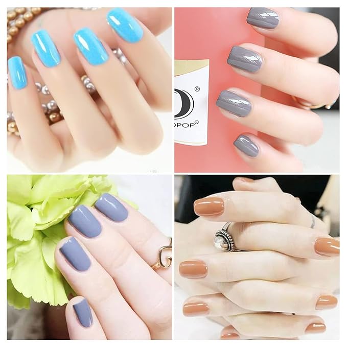 DANNEASY 16 Sheets Nail Polish Strips Solid Color Full Nail Wraps Self Adhesive Nail Polish Stickers Gel Nail Strips for Women Nail Art with 1pc Nail File, Cuticle Stick (Fresh Color)