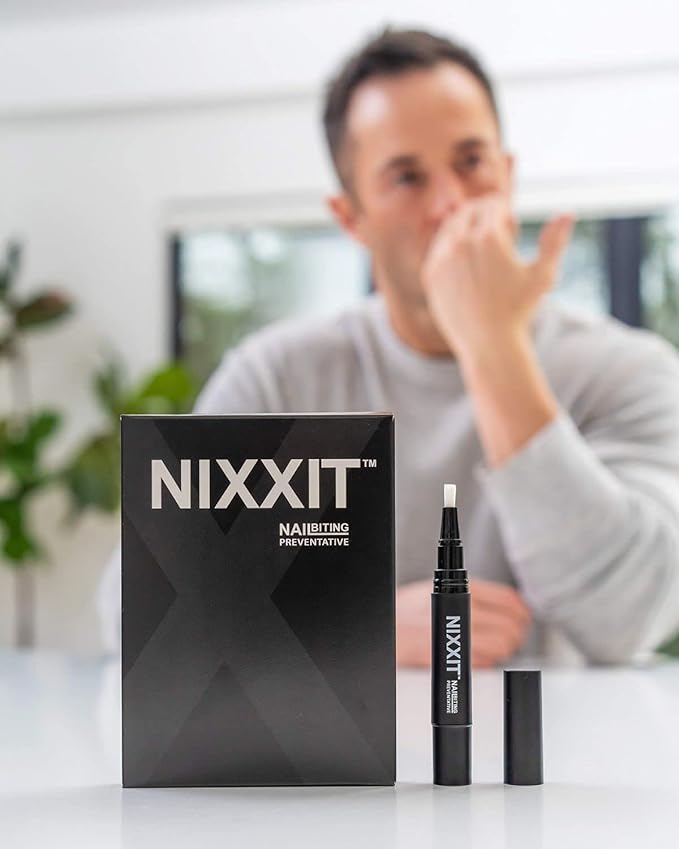 NIXXIT Nail Biting Treatment for Children and Adults - Stop Nail Biting Pen and Thumb Sucking for Adults & Kids - Non Glossy Bitter Taste - Safe & Effective Solution - USA Made