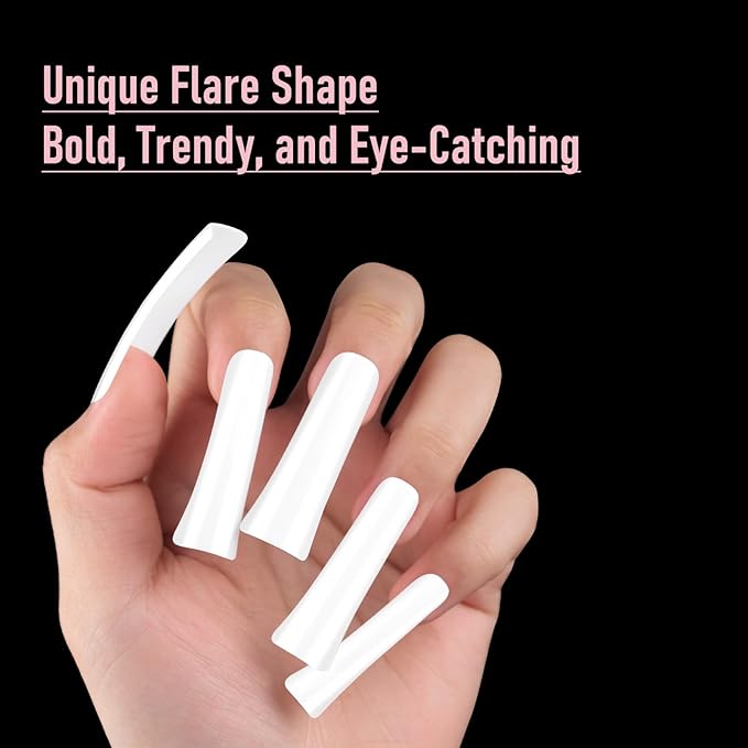 Duck Nail Tips 120Pcs XXL White Duck Feet Nail Tips Extra Long Duck Nails Y2K Press on Nails 12 Sizes Full Cover Acrylic False Nails for Manicure Salon and Home DIY