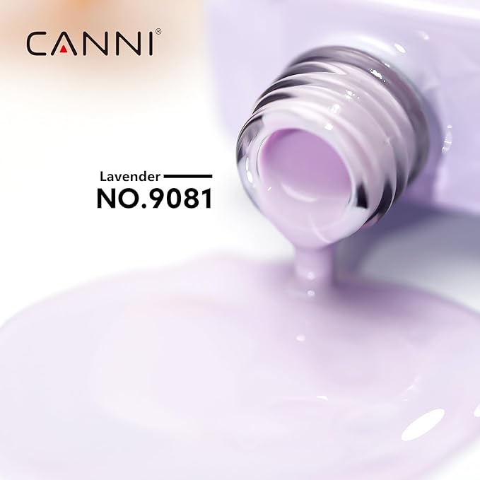 CANNI Purple Gel Nail Polish, 1Pcs Light Purple Gel Polish Pastel Violet Color High Gloss Soak Off U V French Nail Manicure Salon DIY