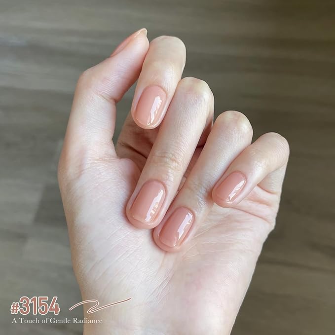 GAOY Nude Jelly Pink Gel Nail Polish Set, 6 Colors 16ml Jelly Translucent Gel Polish Kit, UV Light Cure for Nail Art DIY and Salon, Dusky Rose