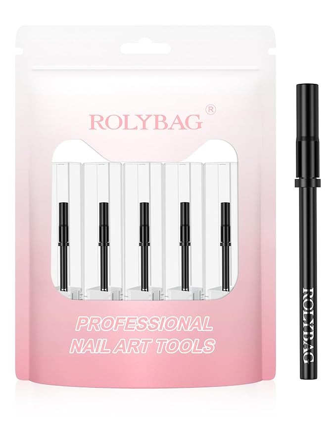 Rolybag 5Pcs Mandrel Nail Drill Bit 3.1mm Mini Mandrel Bit for Nails 3/32" Shanks E-File Nail Drill Bits for Small Sanding Bands Acrylic Gel Nails Manicure and Pedicures (Black)
