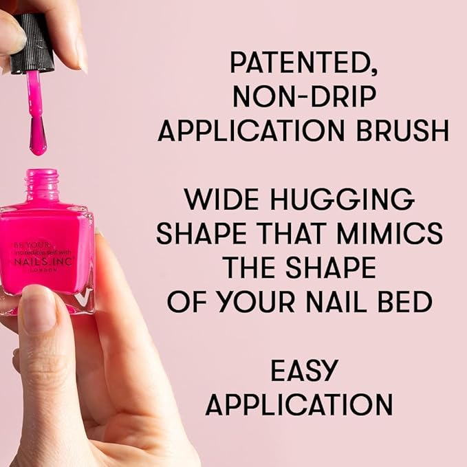 Nails Inc Plant Power Nail Polish, Time for a Reset, Warm Coral, 73% Plant-Based, Long Wearing, Quick Dry, High Shine Gel Like Finish, 21-Free, Vegan & Cruelty Free Nail Polish, 0.47 Fl Oz
