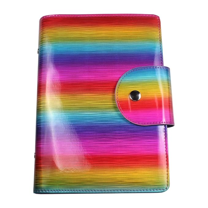 50 Slots Image Stamper Plate Collection Nail Art Stamp Plate Stamping Plates Cases Stamp Nail Template Organzier for 6.0x12.0cm and 9.5X14.5CM Nail Art Plates (Rainbow)