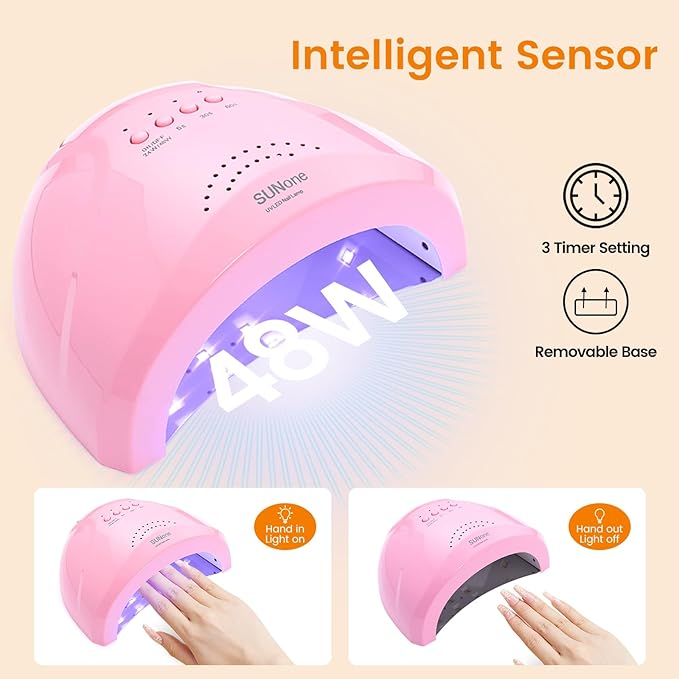 Acrylic Nail Kit for Beginners: Monomer Acrylic Nail Liquid Powder with Practice Hand U V Light Drill French Tips Training Mat for Nail Starters with Everything Home Salon Gift Set (Pink)