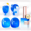 Double Rhythm 0.5 Oz Jelly Gel Polish Same Color Same Bottle Sheer Neutral Natural Light Milky Pastel 15ML Translucent Polish Art DIY at Home (Crystal Navy-A1614)