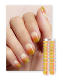 Semi Cured Gel Nail Strips | Built-In Gel Top Coat | UV Light Required | Salon Quality, Easy Application And Removal (Gilded Crescent）