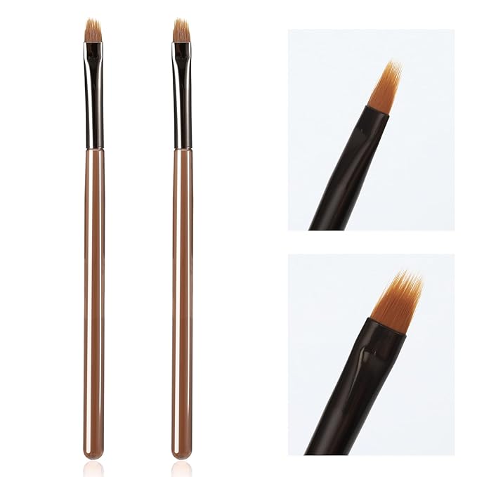 2PCS Ombre Nail Brush, Quick Nail Painting Designs Tools, Nail Design Brushes, Acrylic Ombre Brush for Nails for DIY & Salon Nail Supplies