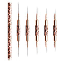 Nail Art Brushes - Double-Ended Nail Art Liner Brushes 10 Heads Striping Liner Brush Set Nail Design Brushes for Elongated Long Lines, Thin Details, Fine Drawing Nail Brushes for Nail Art, Striper Brushes Lengths 5/7/9/11/14/15/17/20/22/25mm