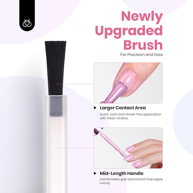 Beetles Jelly Gel Nail Polish, 6 Colors 15ML Milky White Sheer Pink Nude Brown Translucent Sheer Nail Polish Soak Off UV Colorful Bottle Gel Nail Art Home Salon DIY Gift for Women
